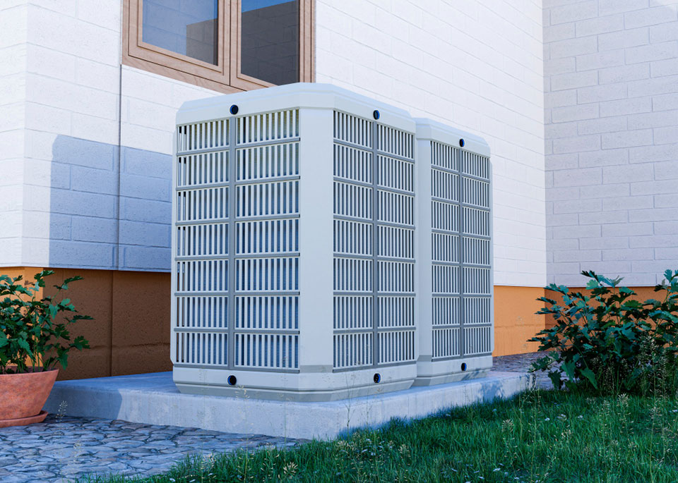 heat pump outside